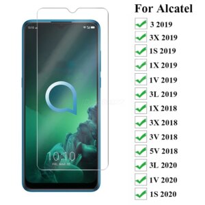 3-1Pcs Tempered Glass For Alcatel 3 3x 1S 1X 1V 3L 2019 2020 Screen Protector Tempered Glass For Alcatel 1X 3X 3V 5V 2018 Glass*