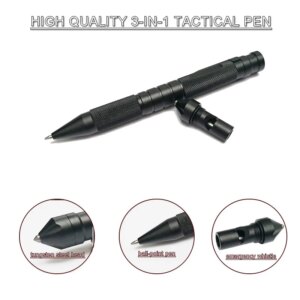 3-In-1 Military Tactical Pen Portable Self Defense Tool Emergency Whistle Window Breaker For Outdoor Camp Survival EDC Tool