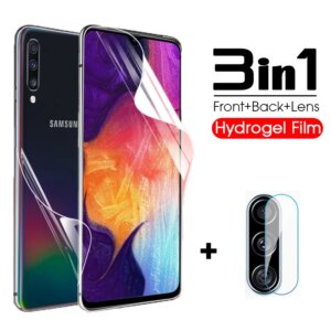3-in-1 Front & Back Hydrogel Film screen protector For Samsung Galaxy A11 A21 A31 A41 M11 M21 M31 M51 Camera Lens Film