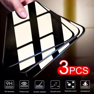 3PCS Full Protective Tempered Glass On For Samsung A70 A50 A30 A40 A20 A10 A40 A60 A20s A30s A50s Screen Protector Protection