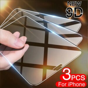 3Pcs Full Cover Glass For iPhone 11 X XS XR Pro Max Protective On iPhone 6 7 8 SE 2020 Plus Screen Transparent Protector Glass