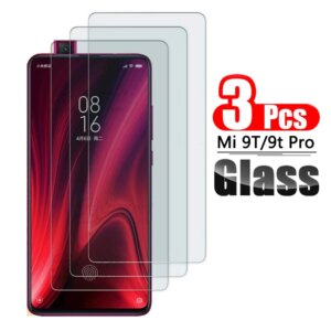 3pcs 9H Tempered Glass on the For Xiaomi Mi 9T 9 t Pro Screen Protector kisomi xiaom mi9t 9tpro full glas protective safety Film