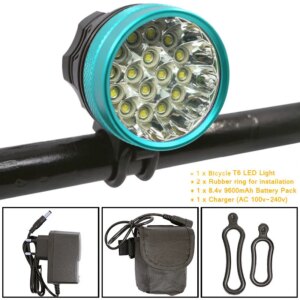 40000 Lumen LED Head Lamp Headlamp 16 Leds Cycling Bicycle Light Front Headlight for Outdoor Riding XML-T6 Bike Light