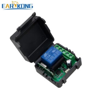 433MHz Wireless Relay DC 12V Single Channel Relay Module RF Wireless Switch Receiver + Remote Control Transmitter DIY Kit