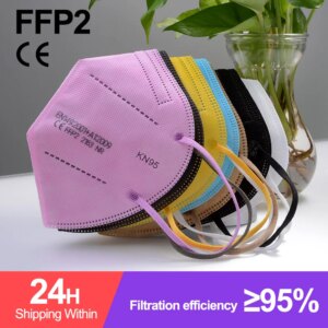 5-100Pcs FFP2 CE Face Mask KN95 Mascarillas Tapabocas Anti Dust FP2 Mouth Masks Filter Breathing Safety Protective mondkapjes