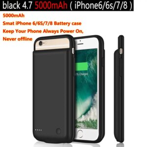5000mAh Battery Charger Case for iPhone 6 s 6s 7 8 Power Bank Charging Case Battery Case Cover Ultra Slim External Back Pack.
