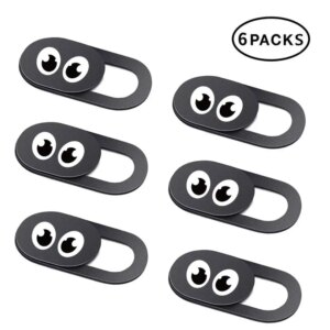 6Pcs Universal eye WebCam Cover Shutter Magnet Slider Camera Cover for IPhone PC Laptops Phone Lens Web Cam Privacy Sticker