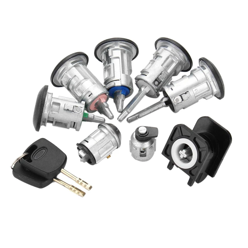 8Pcs Car Barrel Door Locks Keys Set 4425134 for FORD TRANSIT Connect 2002-2007