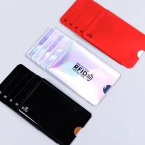 91x63mm Colorful RFID Blocking Sleeve Anti-scan card sleeve NFC Bag Protector for Credit card Blank card