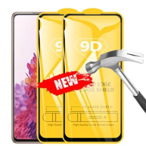 9D Glass For Samsung Galaxy S20 FE Protective Glass 2Pcs Full Cover For Samsun S20 FE Screen Protector S 20 Fun Edition Pelicula