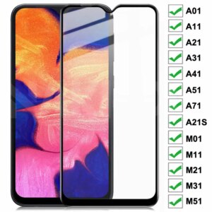 9D Tempered Glass For Samsung Galaxy A10 A30 A50 A70 A01 A51 A71 Screen Protector Glass A20E A20S A30S A40S A50S A70S Glass Film