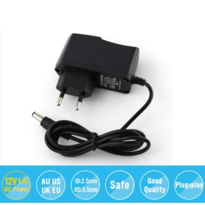 AC 100-240V to DC 12V 1A Switch Switching Power Supply Converter Adapter EU US 5.5mm*2.5mm Plug Free Shipping