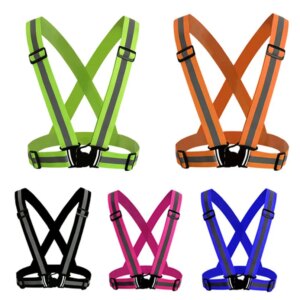 Adjustable Safety Security Vest High Visibility Reflective Vest Gear Stripes Jacket Night Running Wholesale