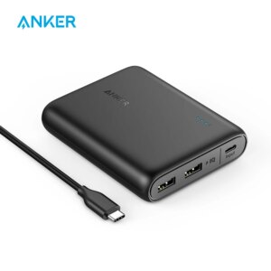 Anker PowerCore 13000 C(USB-C Input only),Compact 13000mAh 2-Port Ultra Portable Phone Charger,Power Bank for iPhone Samsung etc