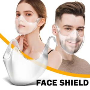 Anti-pm2.5 Protective Mask Transparent Mouth Cover Durable Mask Face Shield Combine Plastic Reusable Clear Face Masks Visual