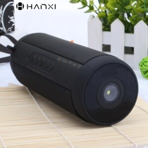 Black Bluetooth Speaker Portable Waterproof Outdoor Wireless Mini Column Box Loudspeaker Support TF Card FM Stereo Hi-Fi Boxes