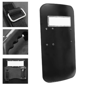 Black Handheld PC Plastic Tactical Anti-Riot Shield Self Protection Security Anti-Riot Shield Self Defence Tool Defense Protect