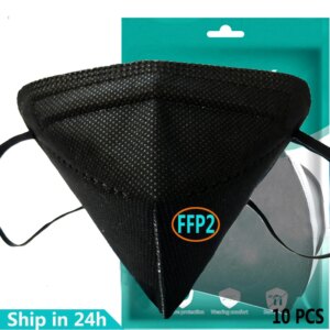 Black Reuseable 5 Layer Masks FFP2 KN95 Masks ffpp2 Face Mask Protective Mouth Caps Masks ffp2reutilizable Mascarillas