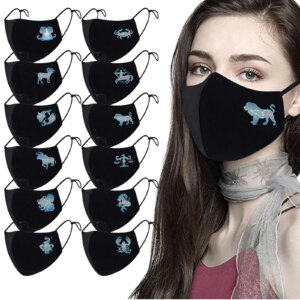 Cotton Breathable Mouth Mask Protective Mask Black Washable Face Mask Reusable Mouth Mask Cloth Mouth Caps mascarillas