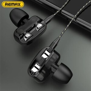 Dual Dynamic Circle Stereo Bass EarphonesIn-Ear 3.5MM Wired Earphones Metal Earpiece with MIC for Xiaomi Samsung Huawei Phones