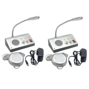 Dual Way Window Intercom System Bank Counter Interphone Zero-touch For Business Store Bank Station Ticket Window 9908