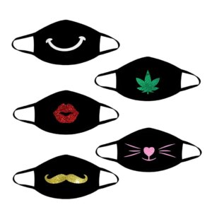 Dustproof Mouth Mask Pop Cotton Face Mouth Mask Cartoon Face Reusable Fabric Anti Pollution Mask Party Mask mascarilla
