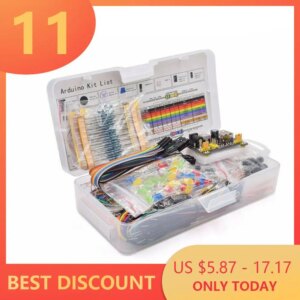 Electronic Component Assorted Kit for Arduino Raspberry Pi STM32 with 830 Tie-points Breadboard Power Supply Set LESHP