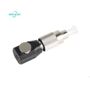 FC Black Round Bare ,fiber Flange Temporary Connection Adapter , OTDR Test Bare Fiber Coupler Fixture Fiber Laser Optical Tools