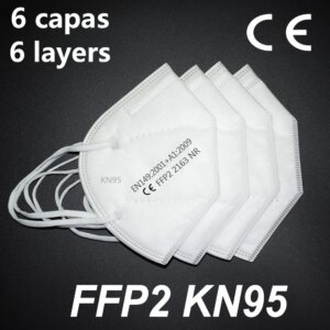 FFP2 Mask Protective KN95 Dust Face Mask Filter 6-Layer Mouth Masks Cover Reusable Dust Maske Breathable FFP2mask Fast shiping