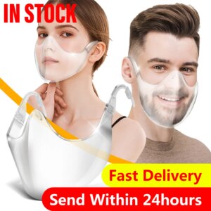 Face Shield Dust-proof Full Transparent Face Cover Safety Glasses For Adult Outdoor Working Use Prevent Saliva Splash Face Mask
