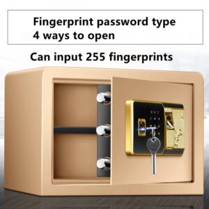 Fingerprint Password All Steel Small Home Office Safe 25Cm Fingerprint Electronic Password Safe Household Small Safe Deposit Box