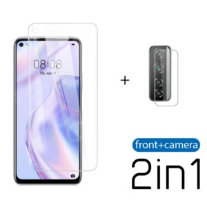 For huawei p 40 lite 2-in-1 screen protector huawei P40 lite 5G camera Tempered glass protective film huavei P 40lite P40 lit 5G