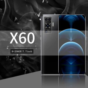 Global Version 7.7 Inch X60 Network Snapdragon 865 16+32MP 8GB RAM 256GB ROM Deca Core 4 Camera 2020 Newest Smart Phone In Stock