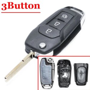 Good quality (1 piece) replacement remote case New 3 Button Flip Key Shell original type case For Ford