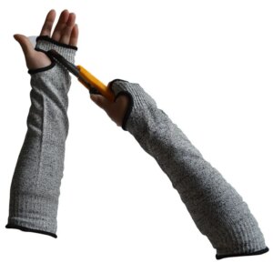 Grade 5 anti-cutting long arm and wrist protection HPPE anti-cutting glass factory garden self-protection labor protection wear-