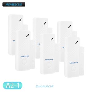 HOMSECUR 6Pcs A2-1 433MHz Wireless Door/Window Sensors For 433MHz Home Security Alarm System