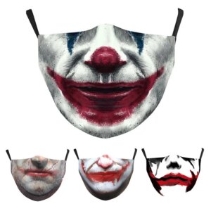 Halloween 3D Face MASK Reusable Hygiene Mouth Masks With 5 Ply Filter Anti Dust PM 2.5 Face Masks