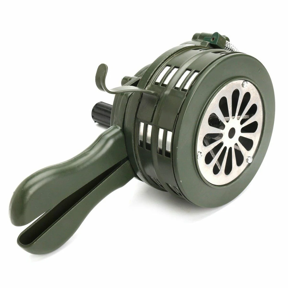 Hand Crank Siren Horn 110dB Manual Operated Metal Alarm Air Raid Emergency Safety DU55