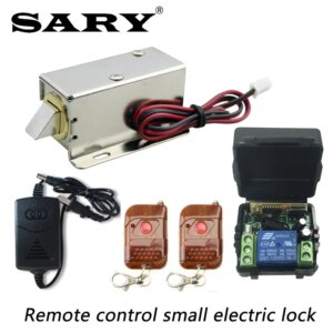 Infrared remote control electric lock wireless remote control switch electric plug lock DC12V remote control electric lock set