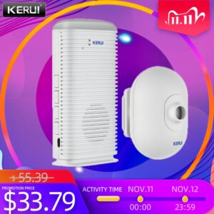KERUI DW9 Waterproof PIR Motion Detector Driveway Alarm Garage Welcome Burglar Alarm System LED Wireless Driveway Security Alarm