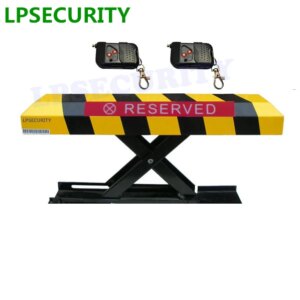 LPSECURITY 2 remote control Folding Fold Down Security Parking lock barrier bollard Post With Lock & Bolts(NO BATTERY INCLUDED)