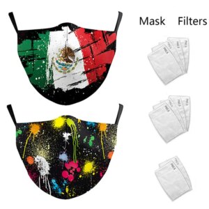 Mandala 3D Flower Print Face Mask For Men Women PM2.5 Filter Dust Mouth Mask Washable Reusable Mouth Cover Fashion Fabric Masks