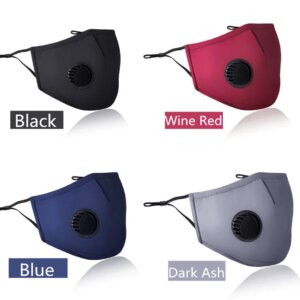 Masks Anti Pollution Breathable Cotton Face Mask PM2.5 Anti-Dust Mouth masks With 2pcs Filters Washable Respirator Mouth-muffle