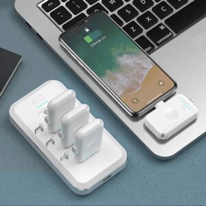 Mini Power Bank For iPhone Android Type C Portable LED Light Magnet Charger Powerbank For Xiaomi Huawei Samsung external battery