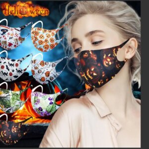 Mouth Face Mask Disposable anti Flu Mask Washable Reuseable Dustproof Breathable Fashion 3D Print Halloween Christmas Mask