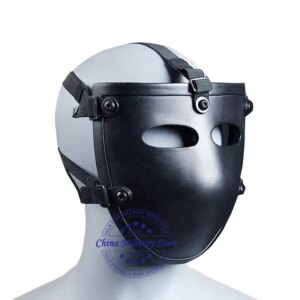 NIJ IIIA Aramid Bulletproof Mask Black Half Face Ballistic Mask NIJ Rated Ballsitic Visor