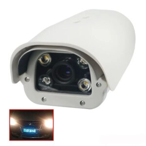 Onvif 5MP fixed lens Vehicles License Plate Recognition IP Camera LPR camera IR LED for speed under 120km/h