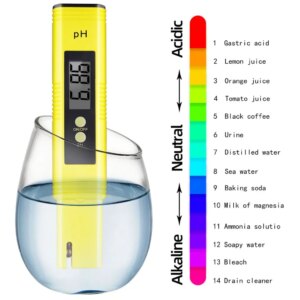 PH TESTER Accuracy 0.01 Digital PH Meter Tester for Water Food Aquarium Pool Hydroponics Pocket Size PH Tester Large LCD Display