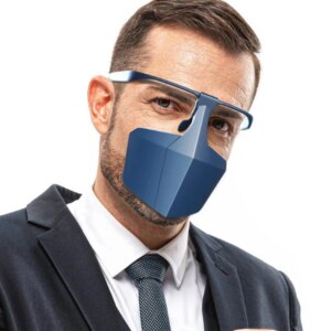 Plastic Protective Face Mask Against Droplets Anti-fog Isolation Face Mask Breathable Reusable Face Protective Cover Masks