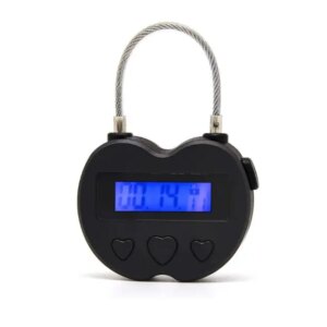 Smart Time Lock LCD Display Time Lock Multifunction Travel Electronic Timer, Waterproof USB Rechargeable Temporary Timer Padlock